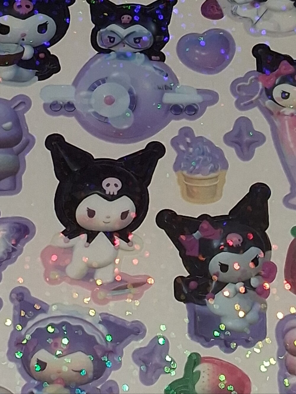 Sanrio Kuromi Glitter Stickers